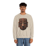 Ancient Andean Tribal Mask Stylized Face Unisex Sweatshirt