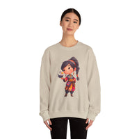 Chibi Inca Girl with Baby Condor Unisex Sweatshirt