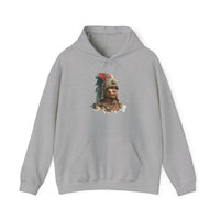 Inca Warrior Watercolor Art and Tribal Pattern Unisex Hoodie