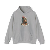 Inca Warrior Watercolor Art and Tribal Pattern Unisex Hoodie