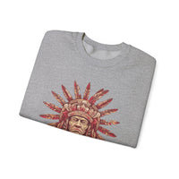 Aztec Sun Chief Feather Headdress Unisex Sweatshirt