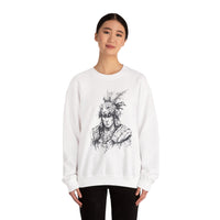 Jaguar Warrior Ink Portrait Unisex Sweatshirt