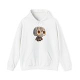 Glow-Eyed Aztec Skull Chibi Unisex Hoodie