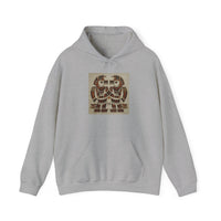 Twin Tribal Harmony Glyph Symmetrical Design Unisex Hoodie