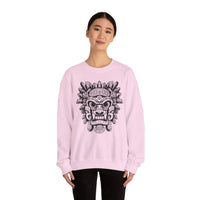 Aztec-Inspired Tlaloc God Tribe Graphic Unisex Sweatshirt