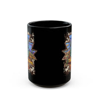 Aztec Turquoise Cactus Desert Landscape Black Mug