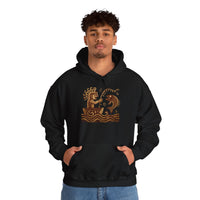 Pre-Hispanic Fisherman with Symbolic Fish Glyph Style Unisex Hoodie