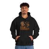 Pre-Hispanic Fisherman with Symbolic Fish Glyph Style Unisex Hoodie