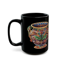 Mesoamerican Ornate Ceremonial Urn Black Mug