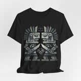 Obsidian Blade Warriors Aztec Glyph Style Unisex T-Shirt