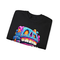 Chunky Neon Mayan Skull Graffiti Style Unisex Sweatshirt