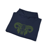 Aztec Western Bull Skull Longhorn Illustration Unisex Hoodie