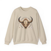 Western Longhorn Cosmic Totem Illustration Unisex Sweatshirt