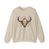 Western Longhorn Cosmic Totem Illustration Unisex Sweatshirt