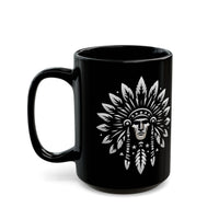 Sacred Tribal Chief Emblem Illustration Black Mug