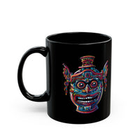 Indigenous Ceramic Vase Art Black Mug
