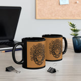 Inca God Graphic Symbol Inti Black Mug