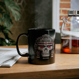 Ancient Pixel Skull Totem Black Mug
