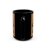 Aztec Eagle Pyramid Emblem Black Mug