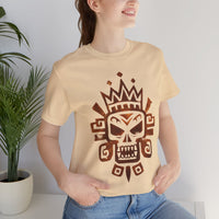 Ah Puch Mayan Skull Crown Glyph Style Unisex T-Shirt