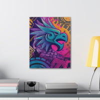 Urban Aztec Quetzalcoatl Spray-Paint Canvas