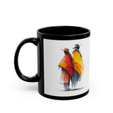 Andean Couple Poncho Art Black Mug