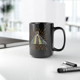 Mexico Monument Chichen Itzá Doodle Black Mug