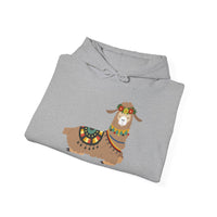 Resting Alpaca In Traditional Ornaments Unisex Hoodie
