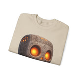Glow-Eyed Tribal Stone Skull Unisex Sweatshirt