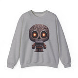 Tribal Glow Chibi Aztec Skull Unisex Sweatshirt