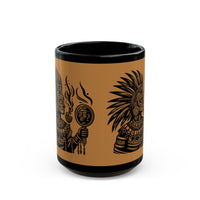 Tribal Spirit Glyph Symbol Illustration Black Mug