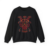 Aztec Fire Warrior Mask Unisex Sweatshirt