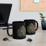 Mayan Jungle Pyramid Ruins Graphic Black Mug