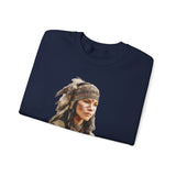 Inca Warrior Woman with Feathered Headdress Watercolor Unisex Sweatshirt