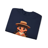 Cartoon Girl in Traditional Poncho Peru Unisex Sweatshirt
