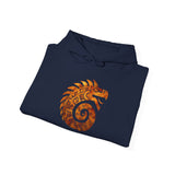 Spiral Quetzalcoatl Feathered Serpent Glyph Style Unisex Hoodie
