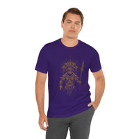 Warrior Shaman Tribal Glyph Gold Line Unisex T-Shirt