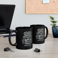 Mayan Sacred Head Stone Black Mug