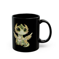 Chibi Quetzalcoatl Feathered Serpent Black Mug