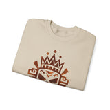 Ah Puch Mayan Skull Crown Glyph Style Unisex Sweatshirt