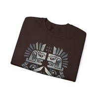 Obsidian Blade Warriors Aztec Glyph Style Unisex Sweatshirt