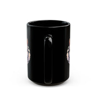 Inca Andean Llama Baby Face Illustration Black Mug