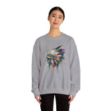 Urban Feather Headdress Graffiti Unisex Sweatshirt