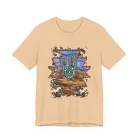 Aztec Turquoise Cactus Desert Landscape Unisex T-Shirt