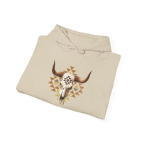Tribal Bull Skull Earth Symbol Illustration Unisex Hoodie