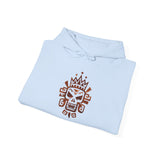 Ah Puch Mayan Skull Crown Glyph Style Unisex Hoodie