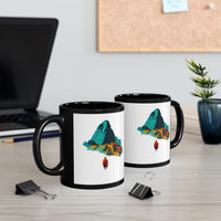 Machu Picchu Minimalist Sacred City Black Mug