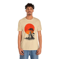 Tikal Sunset Temple Minimalist Art Unisex T-Shirt