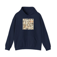 Mayan Petroglyph Stamped Texture Unisex Hoodie