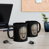 Mictlantecuhtli Skull Headdress Black Mug